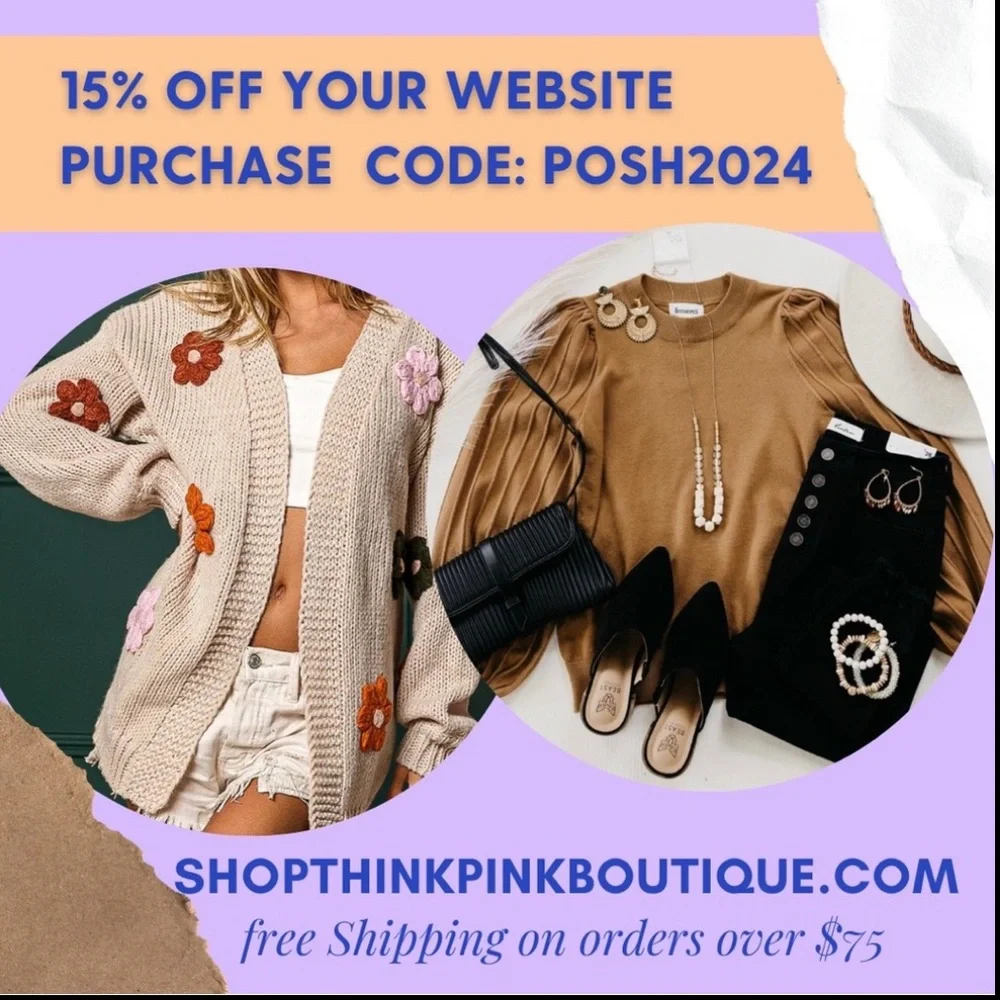 Orange fuchsia Sherpa floral flower print embroidered bohemian oversized sweater - Picture 5 of 6